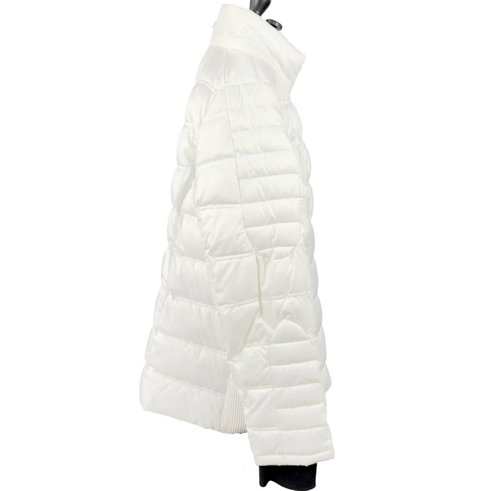 NAUTICA Quilted Puffer Jacket Full Zip Stand Collar White Womens XXL Stretch PNL - Picture 3 of 9